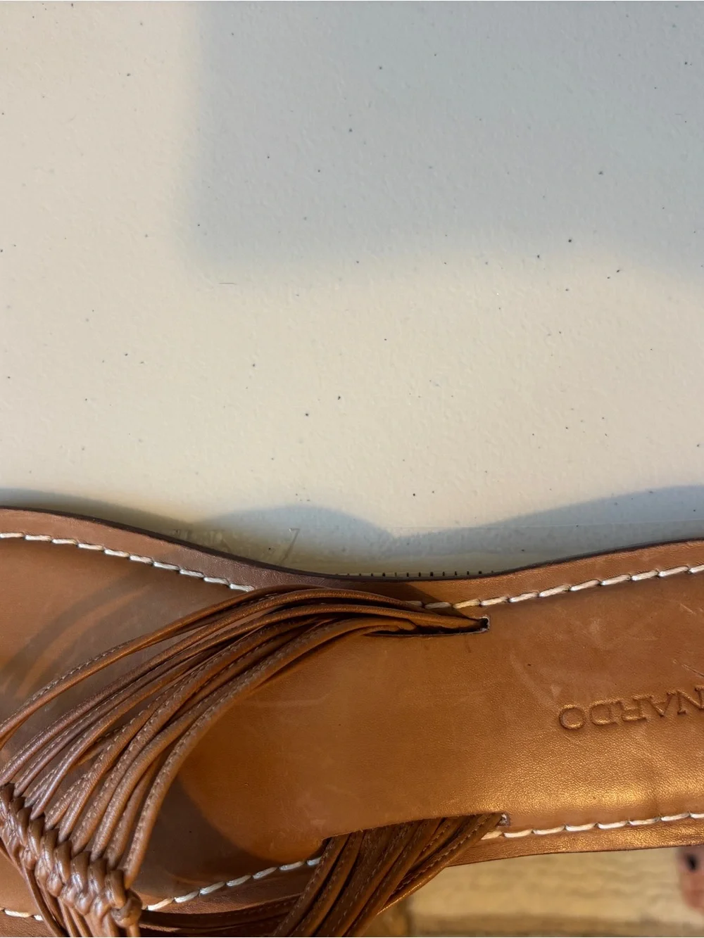 Bernardo Talia Tan Braided Leather Sandal Size 11 Quiet Luxury Old Money Hampton - Picture 8 of 8